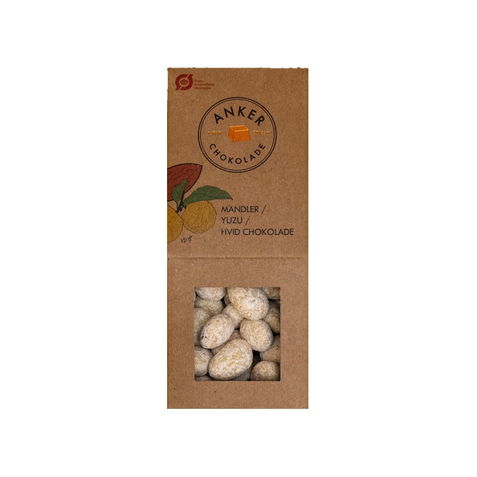 Dragee - Mandler med hvid chokolade og Yuzu - Anker Chokolade