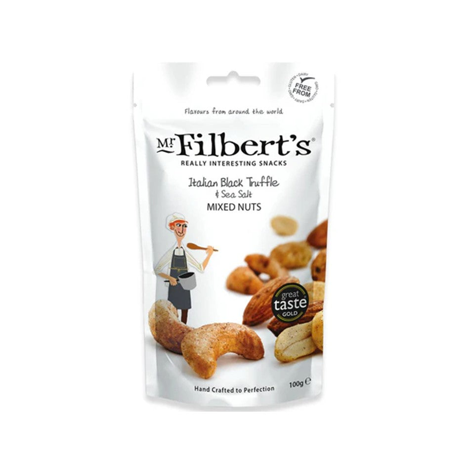 Mr. Filbert´s Blandet Nødder - Italiensk sort trøffel og Havsalt