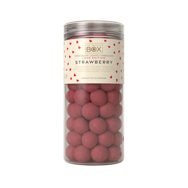 Box - Chokolade Vingummer Love Edition med Jordbær