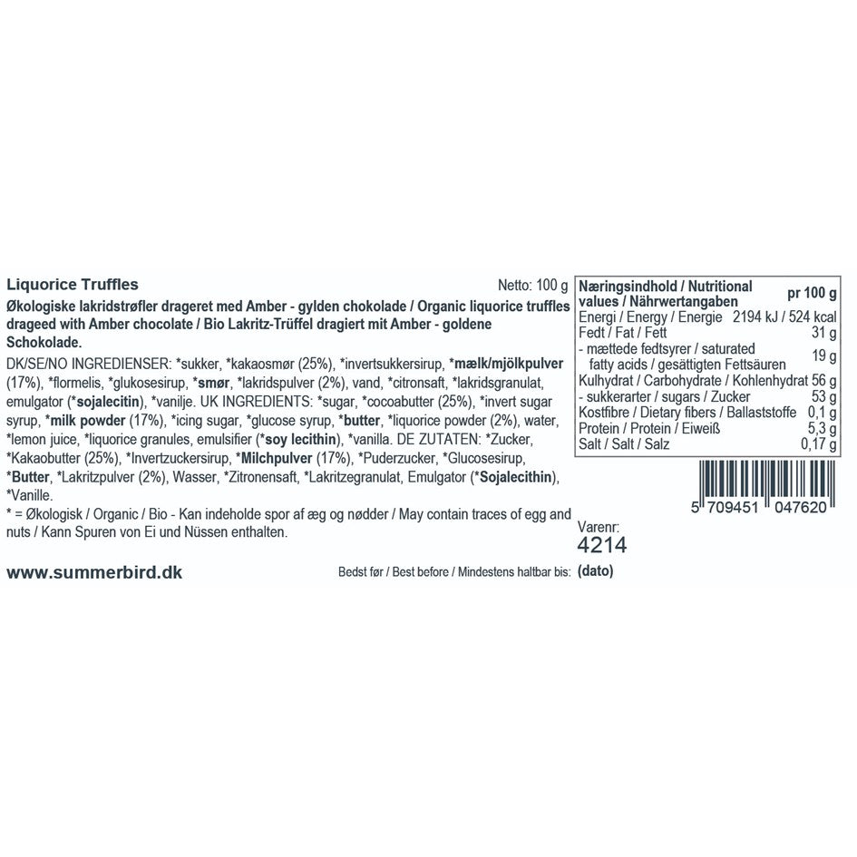 Amber Truffles Liquorice - Summerbird
