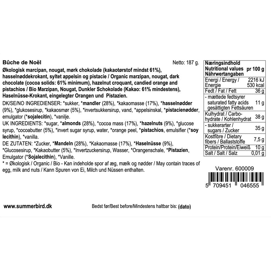 Büche de Noel - Marcipanbrød - Summerbird