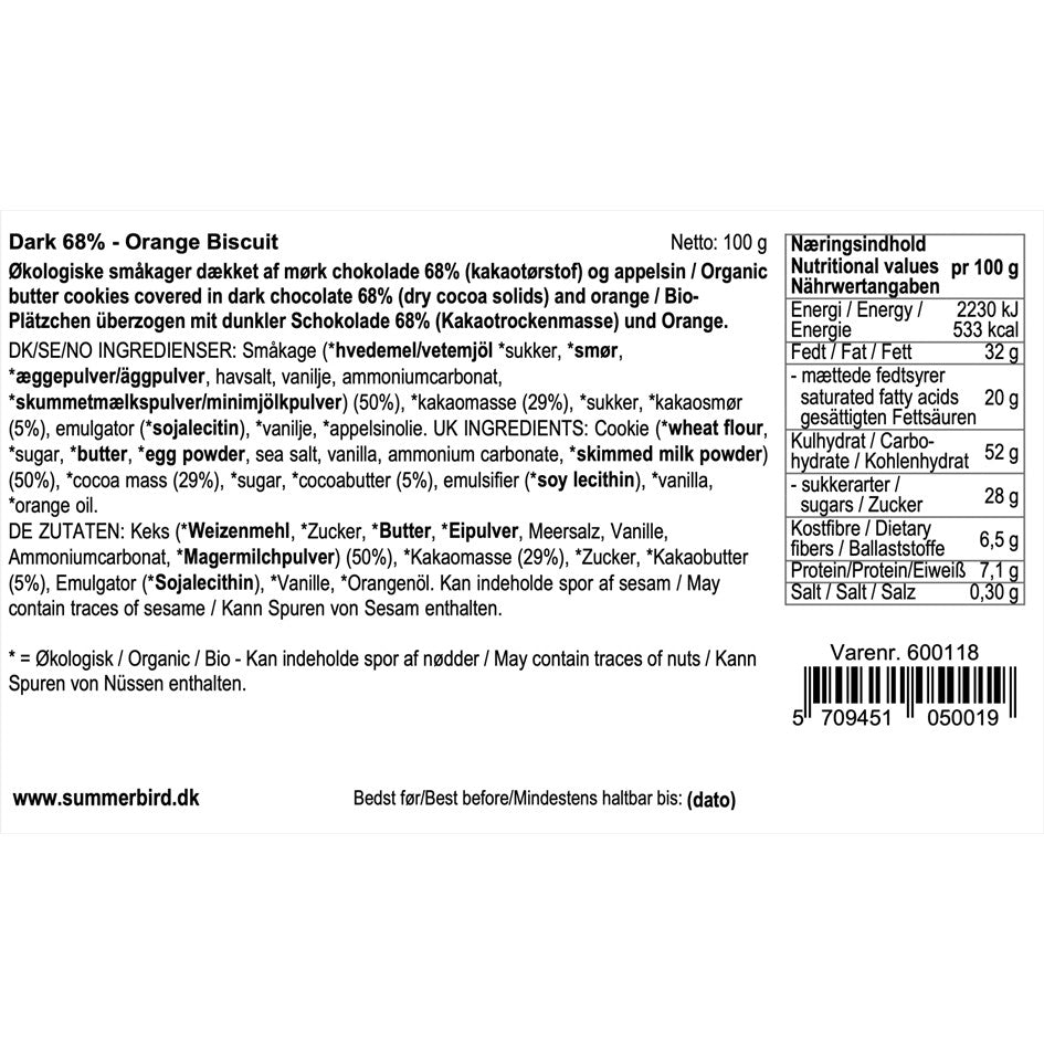 Dark 68% - Orange Biscuit - Summerbird