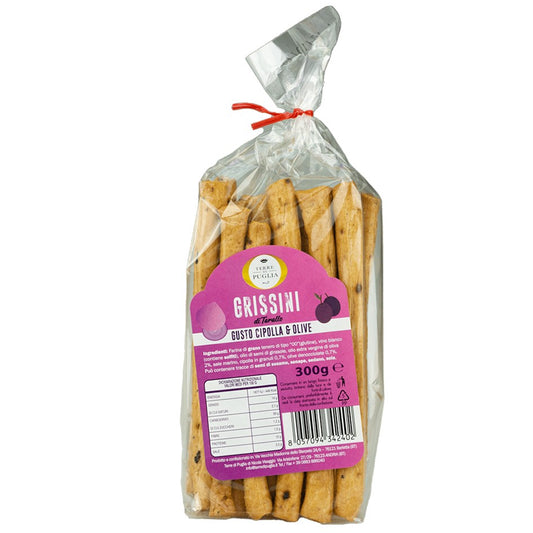 Grissini med løg og oliven