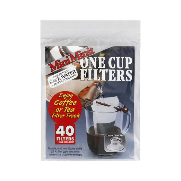 Tefilter med pind - One cup - 40 stk.