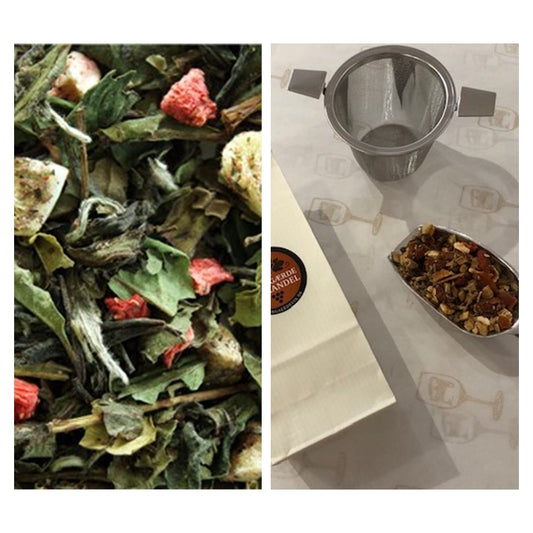 Hvid Te med Jordbær og Kiwi